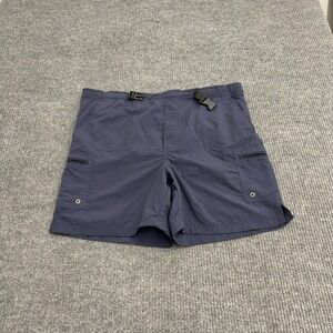 Cherokee Shorts Mens M Blue Nylon Ripstop Buckle Waist Cargo Utility Gorpcore